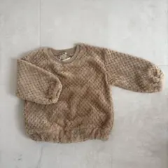 【新品】ベージュ ボア トレーナー 95