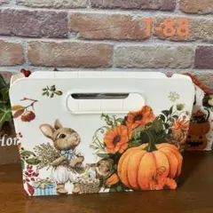 デコパージュ　ハンドメイド　コロコロクリーナーケース　うさぎちゃん&カボチャ