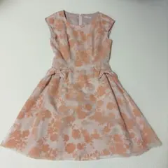 美品 レストローズ ワンピース 結婚式　パーティー　ドレス　花柄 上品 ピンク
