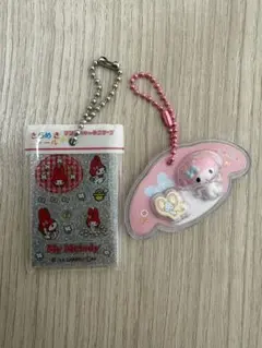 【美品】 サンリオ きらめきシール風チャーム マイメロ 2個