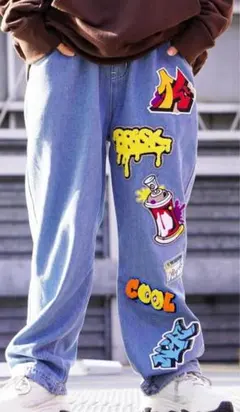 A.T.C. 刺繍デニムパンツ