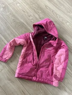 モンベルスキーウェア キッズ　mont-bell 120cmピンク　グレー mont-bell 子供用スキーウェア Kid's 100 美品☆モンベル 子供用