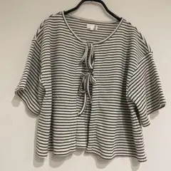 ラコレ　半袖　ニットカーディガン