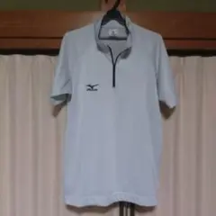 Mizuno ハーフジップ ポロシャツ ライトグレー