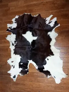 特大! ビンテージ 本革 カウラグ レザー ラグ 特大! ビンテージ 本革 カウラグ レザー ラグ VintageRug.04277