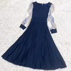 極美品　ブルーレーベル　コンパクトコットンブレンドニットワンピース　38 極美品 ブルーレーベル コンパクトコットンブレンドニットワンピース