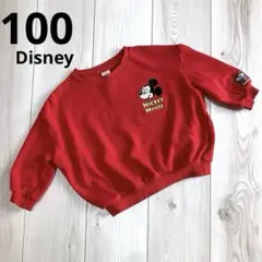 Disneyディズニー　ミッキーマウス長袖トレーナー　100㎝　ミッキー刺繍