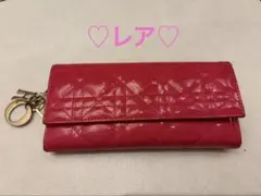 Dior エナメルピンク　長財布のサムネイル