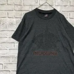 USA製90sヴィンテージTシャツ！シングルステッチ　グレー半袖古着　L 22
