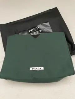 PRADA beauty グリーン ポーチ(ノベルティ)