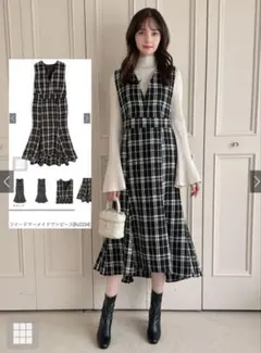 ツイードマーメイドワンピース[fo2234]