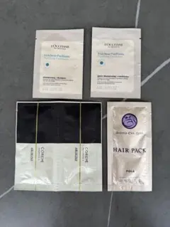 【ロクシタンなど5つ】シャンプー・コンディショナー・ヘアパック サンプルセット