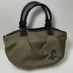 【美品】agnes b. アニエスベー トートバッグ カーキ　ハンドバッグ