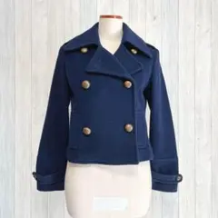 【armoirecaprice】ダブルボタンジャケット ショートコート ネイビー