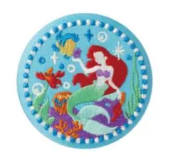 ディズニー刺繍缶バッチ2　アリエル