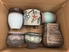 2-陶器の植木鉢、多肉植物鉢、サボテン鉢詰め合わせ6点セット