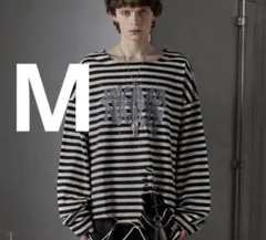 Mサイズ　GRANCYラインストーン　ボーダーロンT