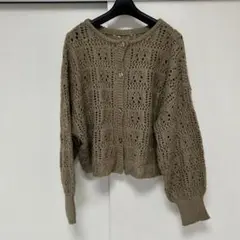 【未使用】Samansa Mos2 レース編みカーディガン サイズF