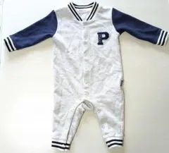 POLO Baby ロンパース グレー/ネイビー 80
