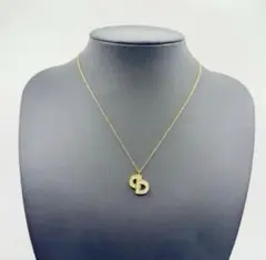 Dior ゴールドロゴペンダントネックレス