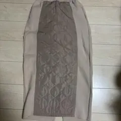 最終値下げ atsurotayama キルティングコンビスカート　レア ベージュ