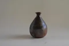 お*石様 早いもの勝ち　古道具/備前焼 徳利花入 陶印あり フラワーベース 華道