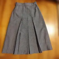 チェック柄プリーツスカート グレー系 Ｍ ウエスト63 制服風