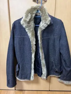 デニムジャケット Y2K レトロ ファー 中綿 アウター