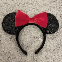 【ディズニー】ミ二ー耳 スパンコールカチューシャ