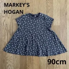 MARKEY'S HOGAN 星柄 半袖ワンピース 90cm チャコールグレーのサムネイル