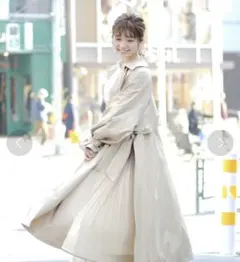 Chico 2WAYバックプリーツトレンチコート