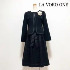 セレモニーワンピーススーツ 2点セット 黒 仕事 入学式 入園式 卒業式 卒園式