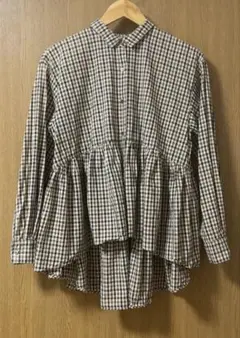 ☆mizuiroind☆新品フード付きチェックシャツ ネイビー×グリーン 