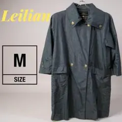 【美品】Leilian レリアン ポリエステル混 9号 トレンチコート