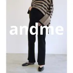 andme（アンドミー） ストレッチマタニティフレアパンツ （ブラック）