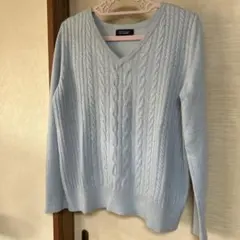 Lands' End 100%カシミヤ Vネックセーター
