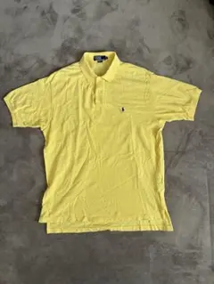 Polo by Ralph Lauren イエローポロシャツ XL 刺繍ロゴ