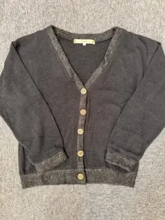 ダークグレー Vネックカーディガン