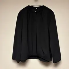 長袖ブラウス ブラック LLサイズ