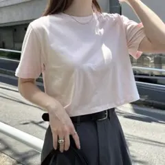 andme コットンミニTシャツ　ピンク　プルオーバー　Mサイズ　新品のサムネイル