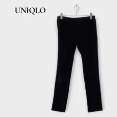 ユニクロ コーデュロイ スキニーパンツ レギンスパンツ ストレッチ ブラック L