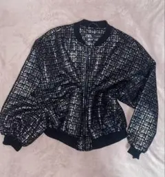 ZARA ツイード風ボンバージャケット