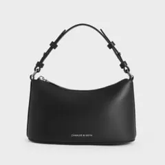CHARLES & KEITH ブラックショルダーバッグ
