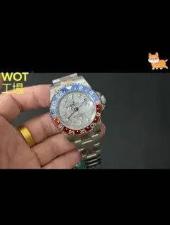 WOT 自動巻き時計 GMT機能付き
