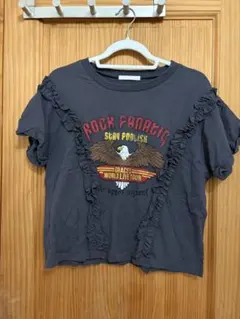 ROCK FANATIC プリント フリル Tシャツ グレー Mのサムネイル