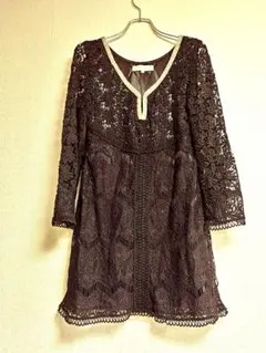 レース　ブラック　ワンピース　チュニック