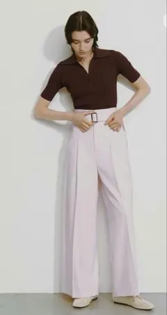 【FRAY I.D】ハイウエストワンタックワイドパンツ