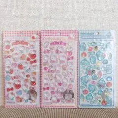【即日発送】ボンボンドロップシール　キティ　ハンギョドン　3枚セット