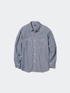 00s Nautica c-boyヒッコリー柄ストライプシャツ ワークシャツXL