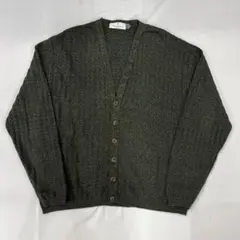 00s BILL BLASS ダークグリーン カーディガン XL